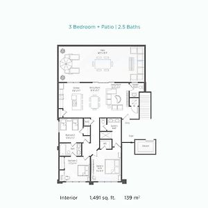 Luxury Three-Bedroom Condominium