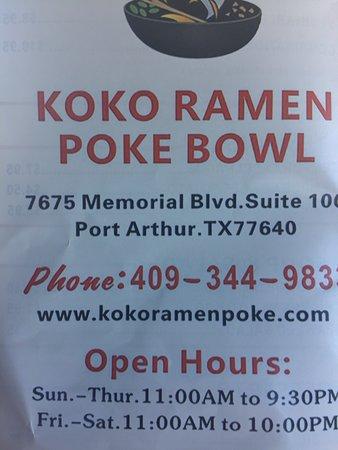 Kokoramen and Poke bowl