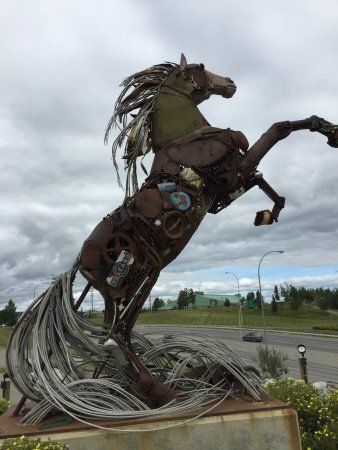 Metal Whitehorse Horse Sculpture