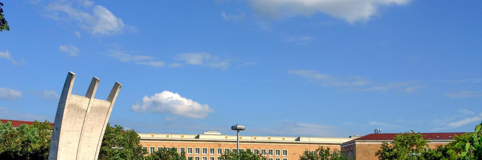 Platz der Luftbrucke with Berlin Airlift Monument