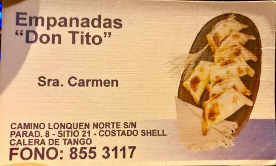 empanadas y comida tipica don tito
